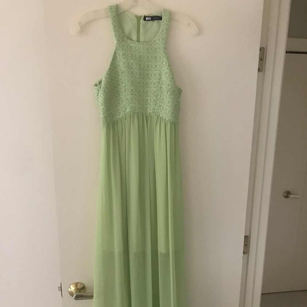 Sugarlips Green/Gray Maxi Dress - Sz XS